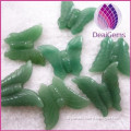 big carved butterfly 26x30mm green aventurine beads